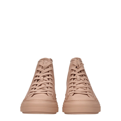 Pink Fabric High Tops