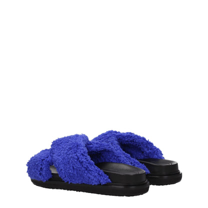 Purple Fabric Slippers Sandals