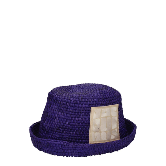 Purple Raffia Hats
