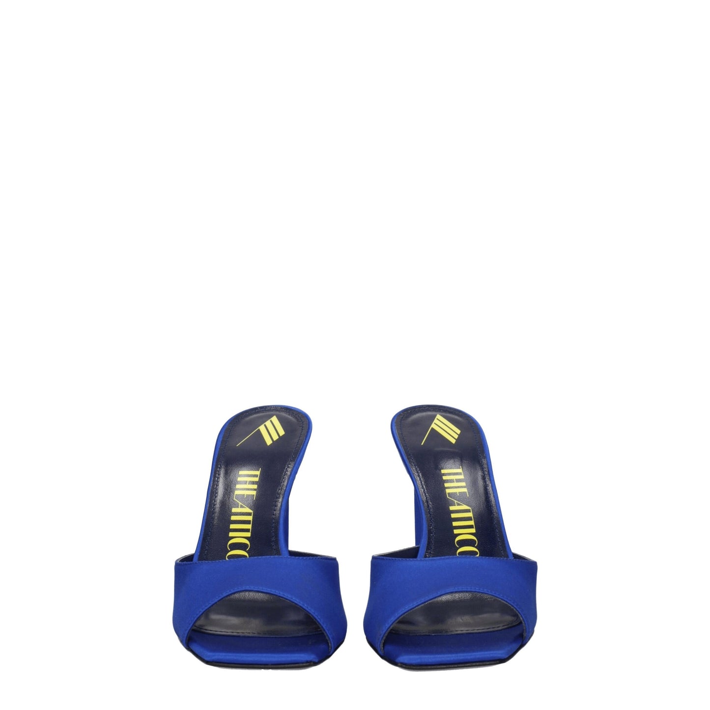 Blue Satin Stiletto Heels Sandals