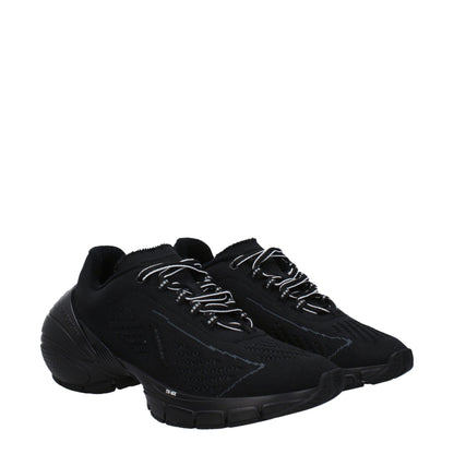Black Fabric Athletic Sneakers