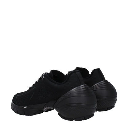 Black Fabric Athletic Sneakers