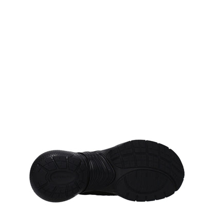 Black Fabric Athletic Sneakers