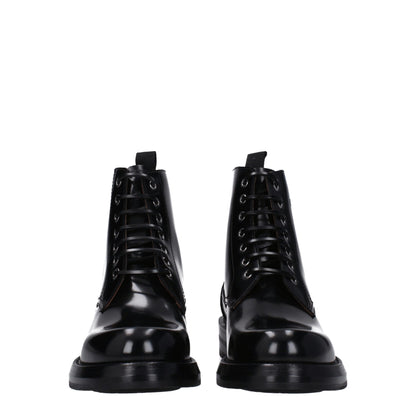 Black Leather Ankle Boots