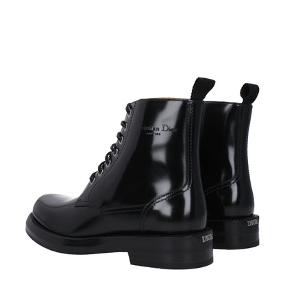 Black Leather Ankle Boots
