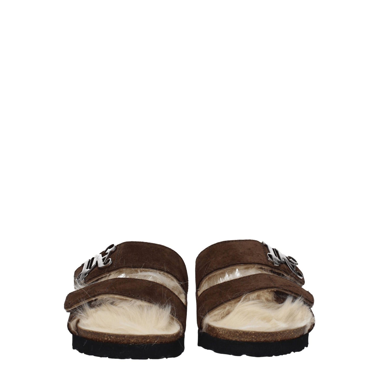 Brown Leather Slippers Sandals