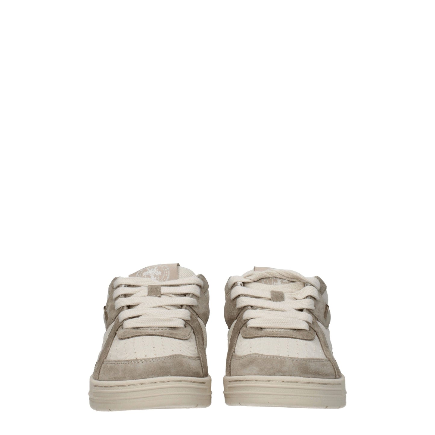Beige Fabric Low Tops