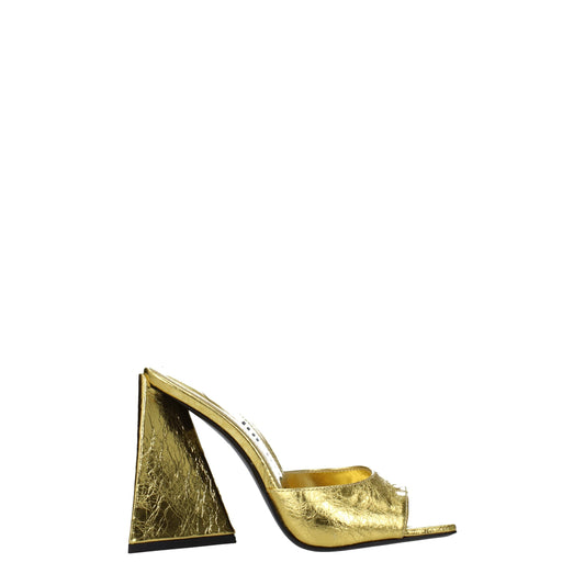 Gold Leather Platforms