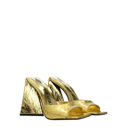 Gold Leather Platforms