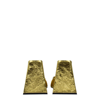 Gold Leather Platforms