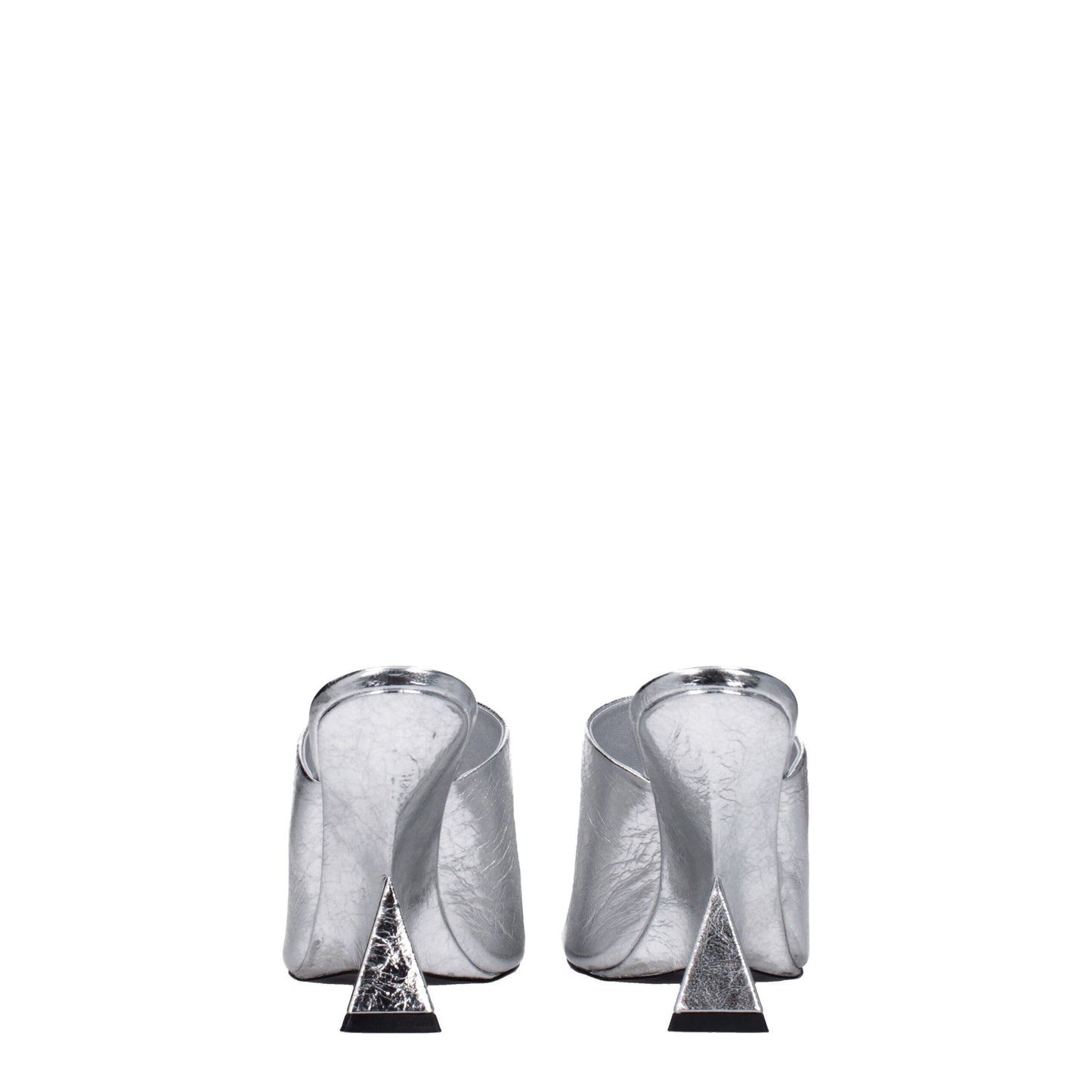 Gray Leather Platforms