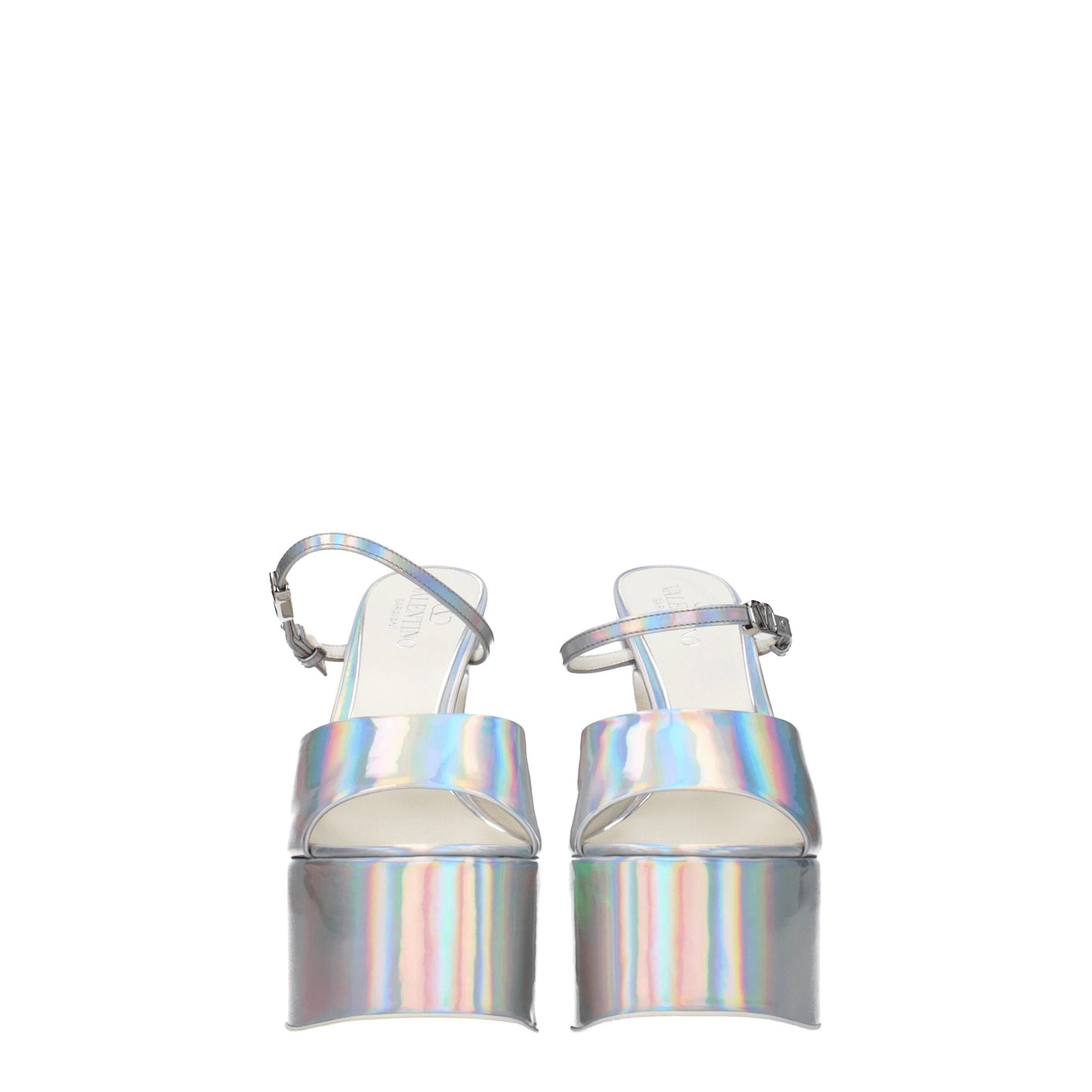 Gray Leather Platforms