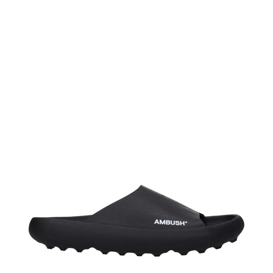 Black Cotton Slippers Sandals