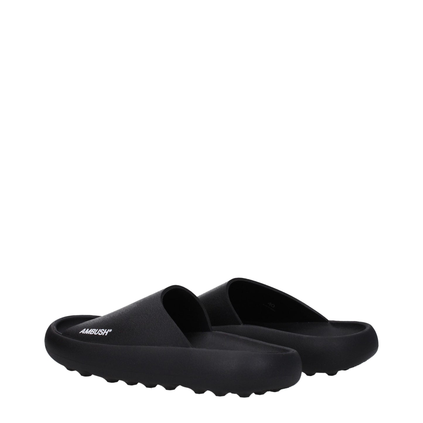 Black Cotton Slippers Sandals