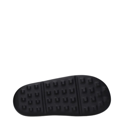 Black Cotton Slippers Sandals
