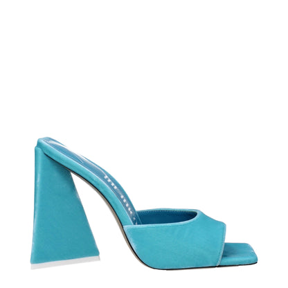 Light Blue Velvet Platforms