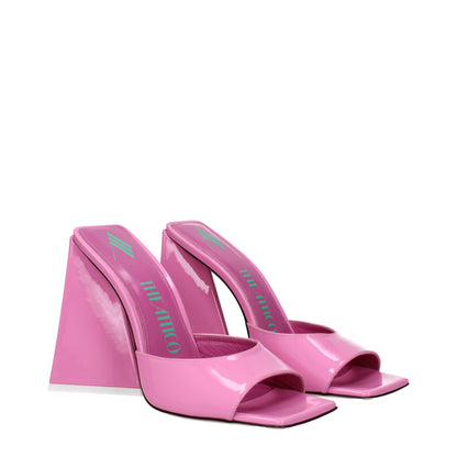 Pink Leather Platforms