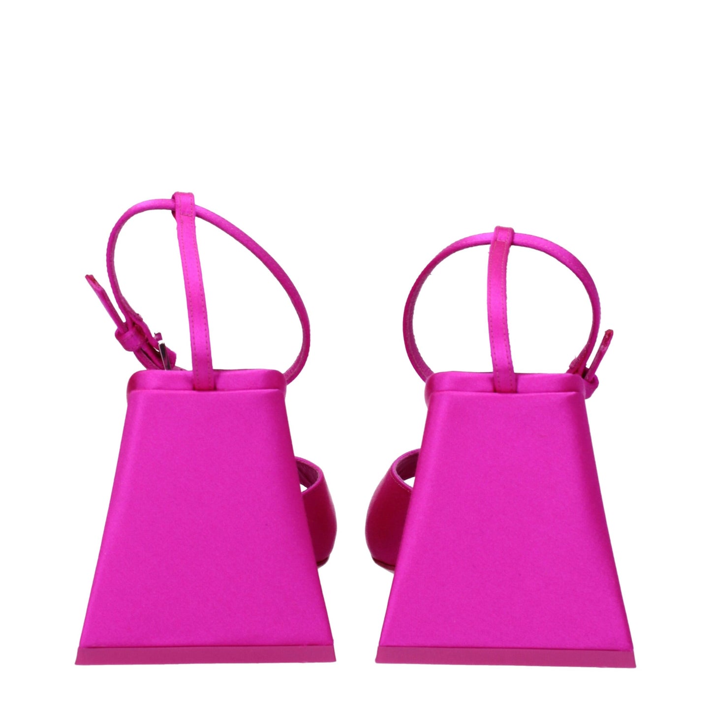 Pink Satin Stiletto Heels Sandals