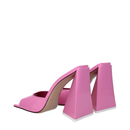 Pink Leather Platforms