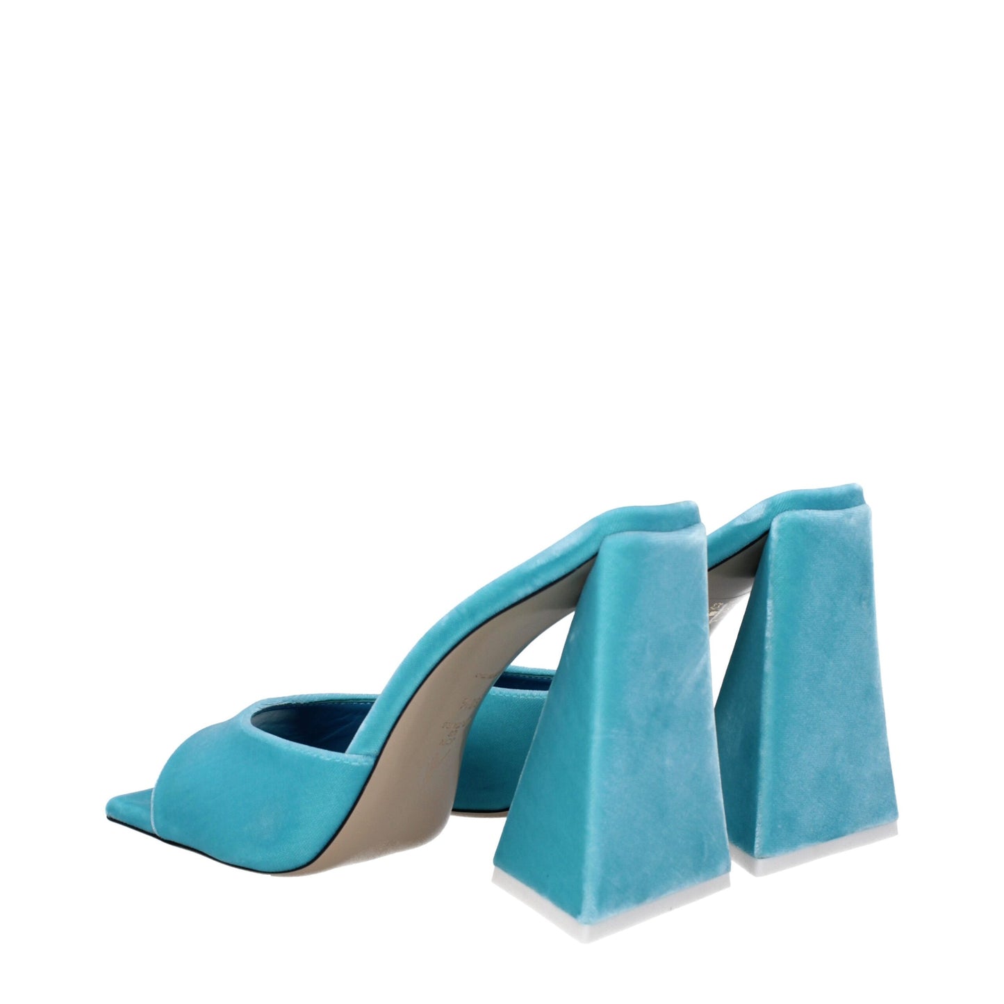 Light Blue Velvet Platforms