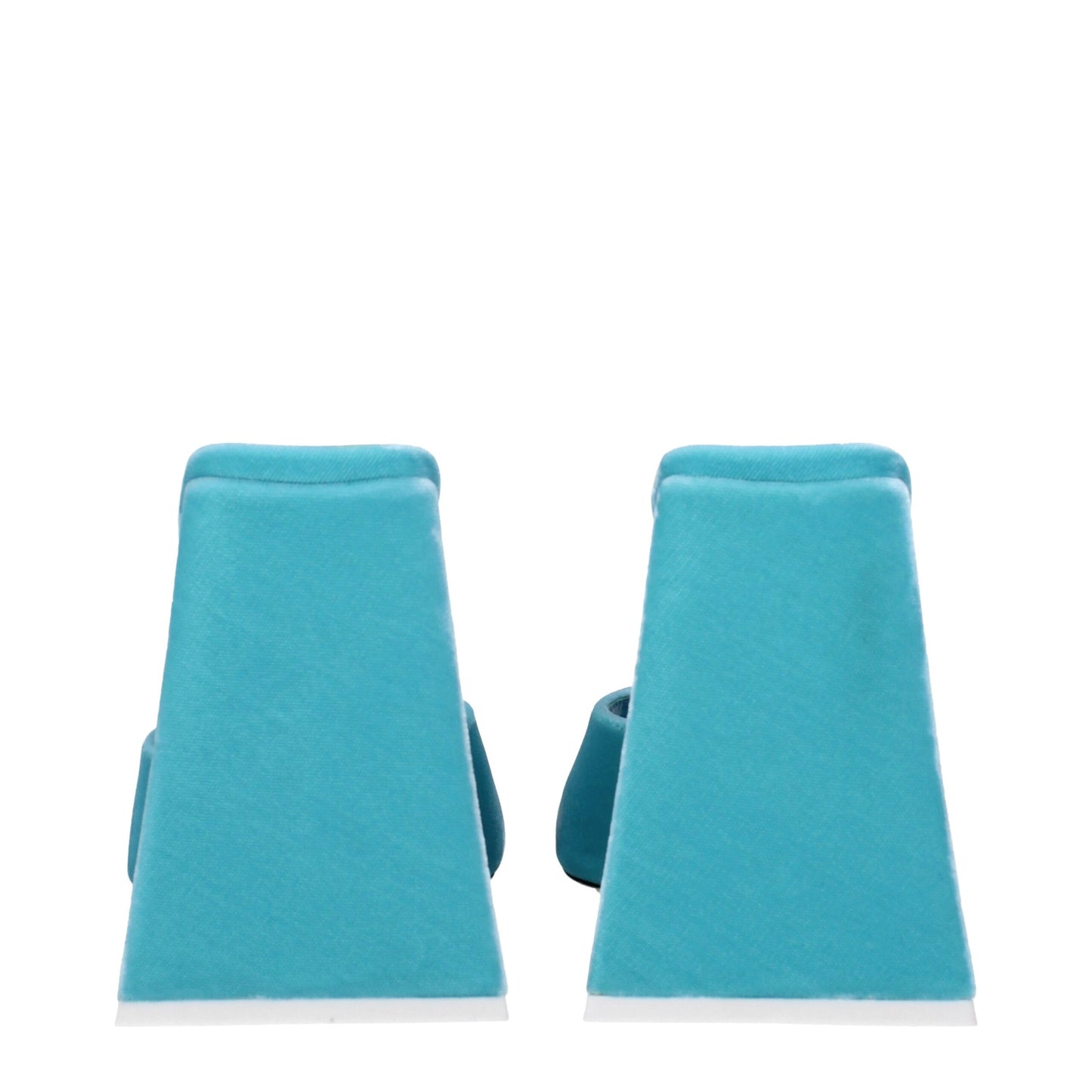 Light Blue Velvet Platforms