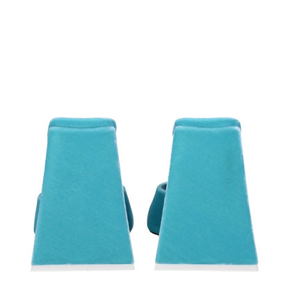 Light Blue Velvet Platforms