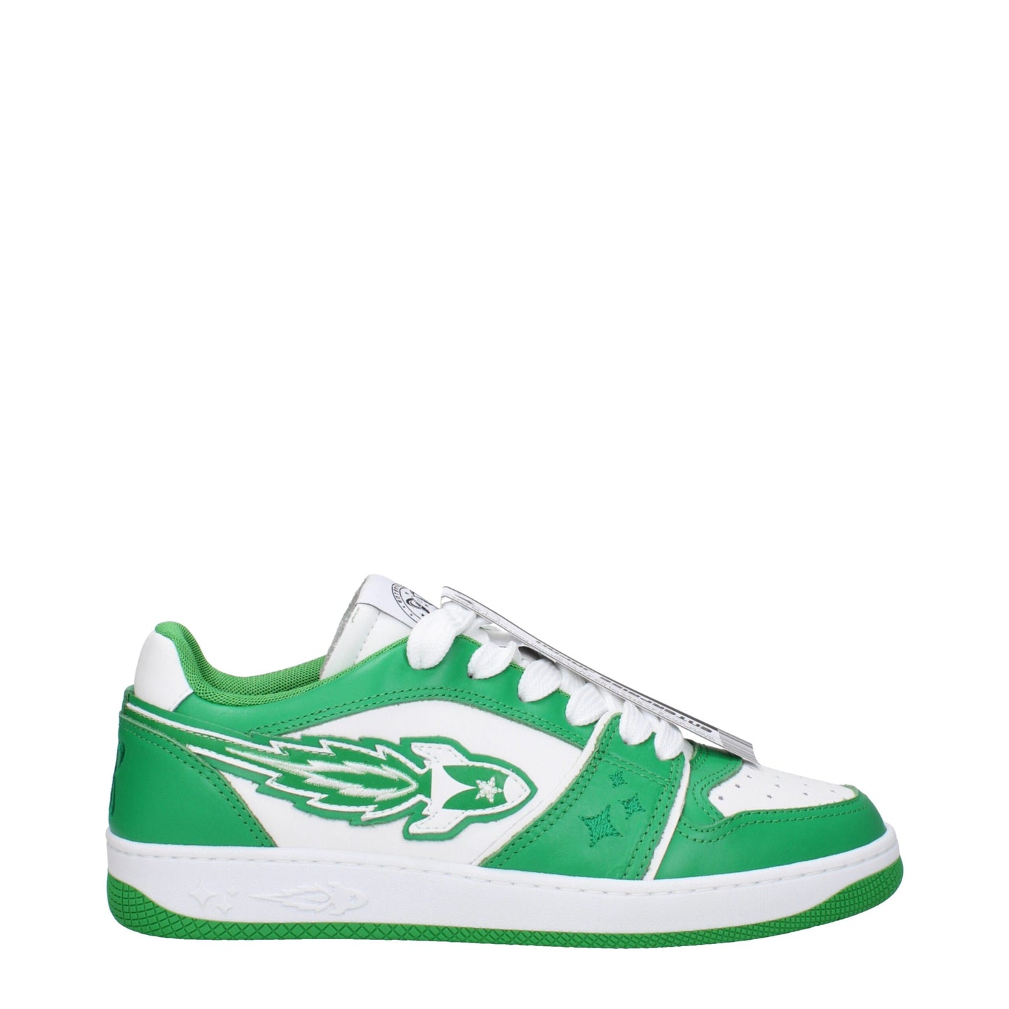 Green Leather Low Tops