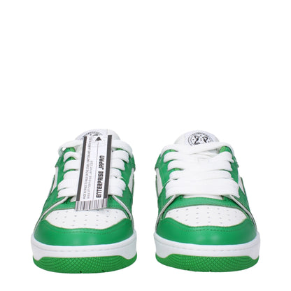 Green Leather Low Tops
