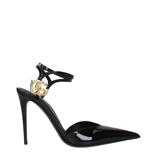 Black Leather Stiletto Heels Sandals