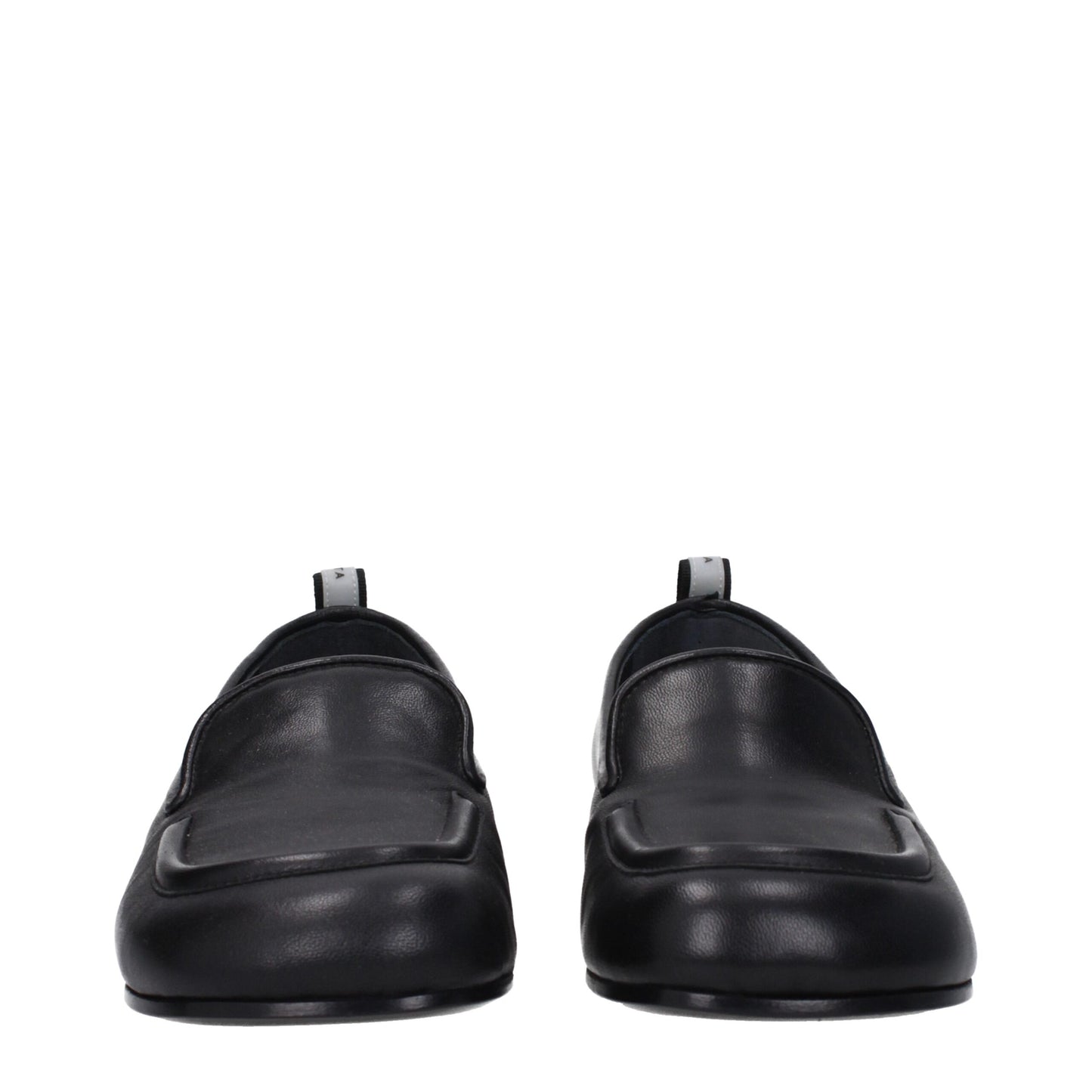 Black Leather Slip-On Loafers