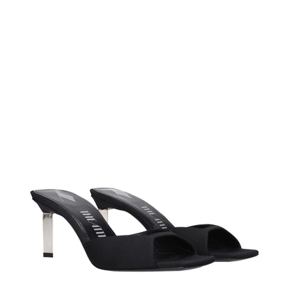 Black Satin Stiletto Heels Sandals