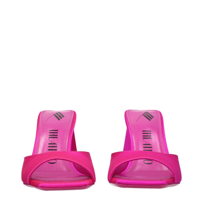 Pink Satin Stiletto Heels Sandals