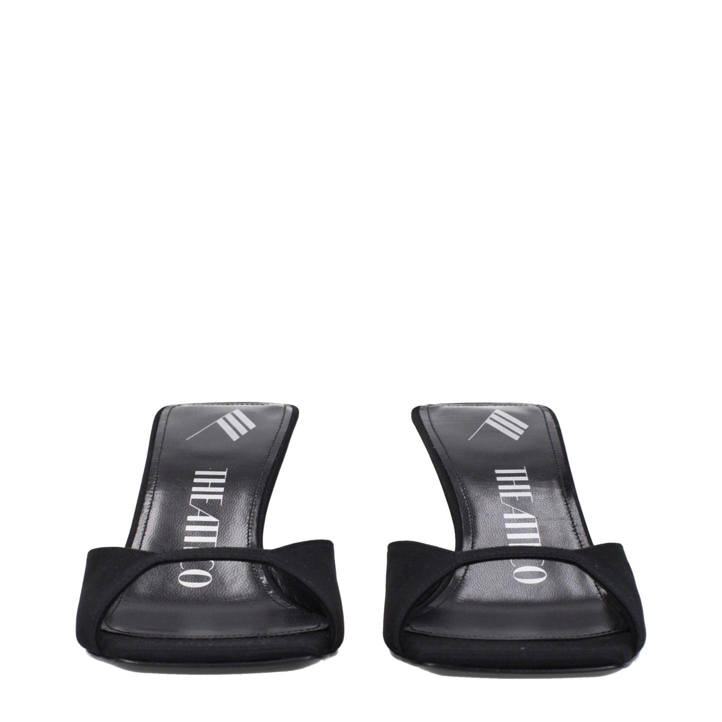 Black Satin Stiletto Heels Sandals