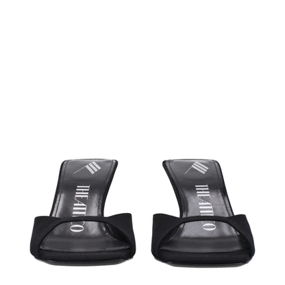 Black Satin Stiletto Heels Sandals