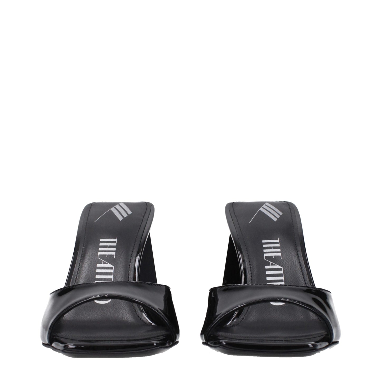 Black Leather Stiletto Heels Sandals