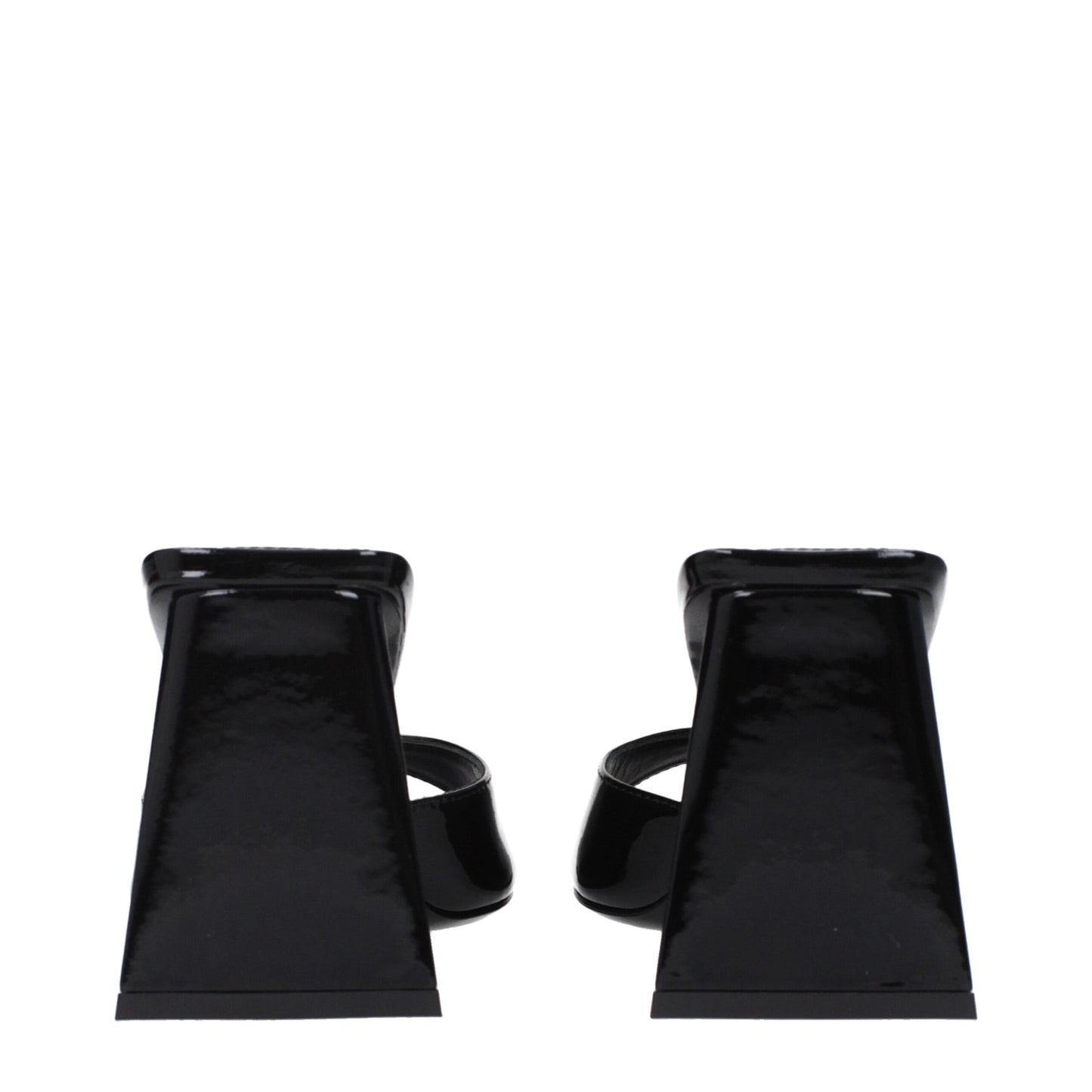 Black Leather Stiletto Heels Sandals