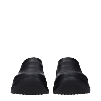 Black Cotton Slippers Sandals