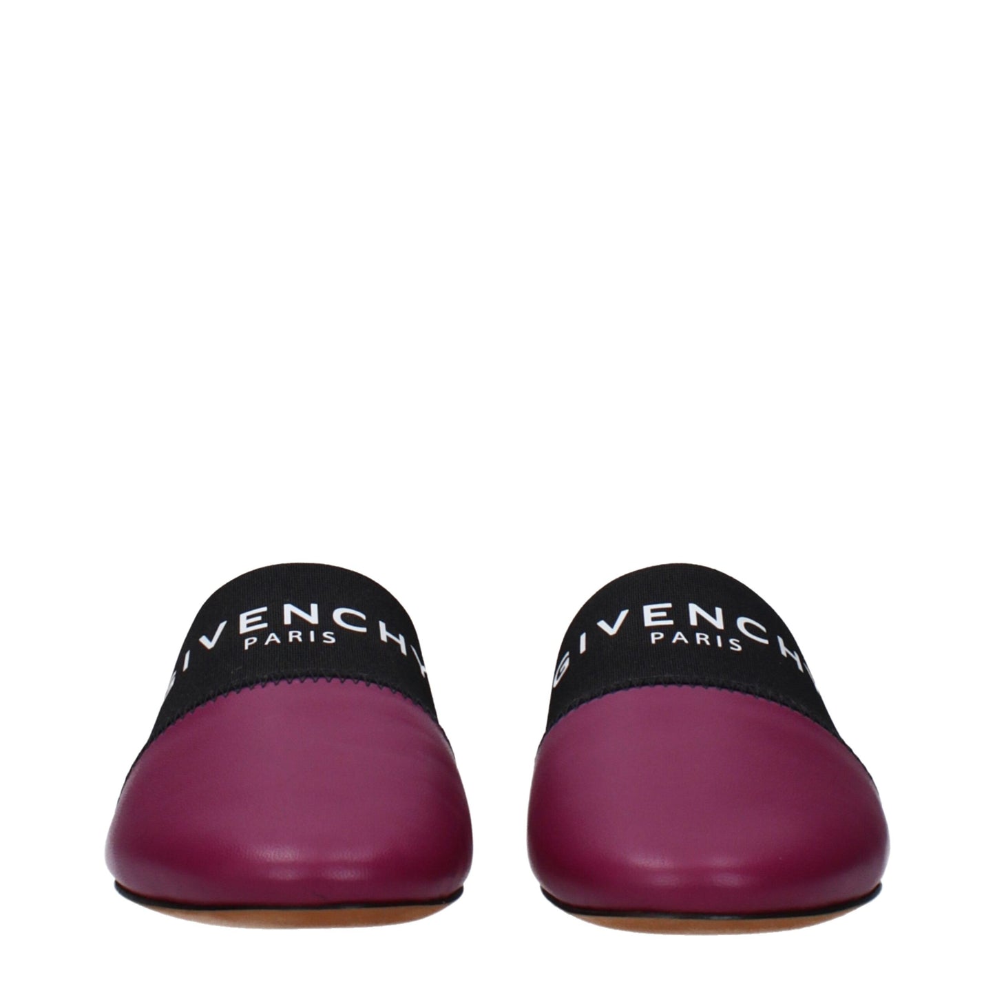 Purple Leather Slippers Sandals