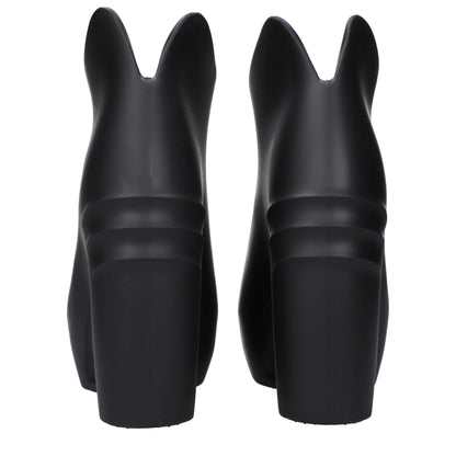 Black Cotton Wedges Sandals