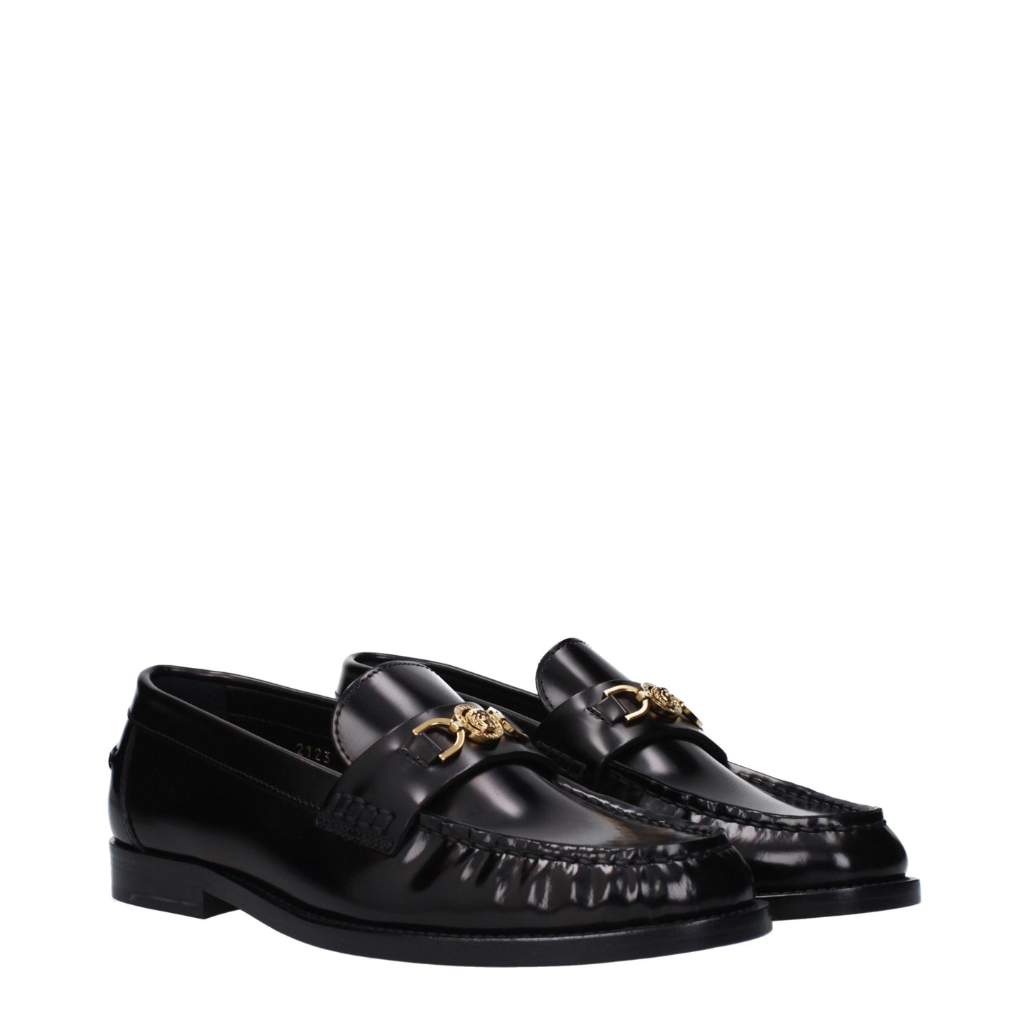 Black Leather Slip-On Loafers