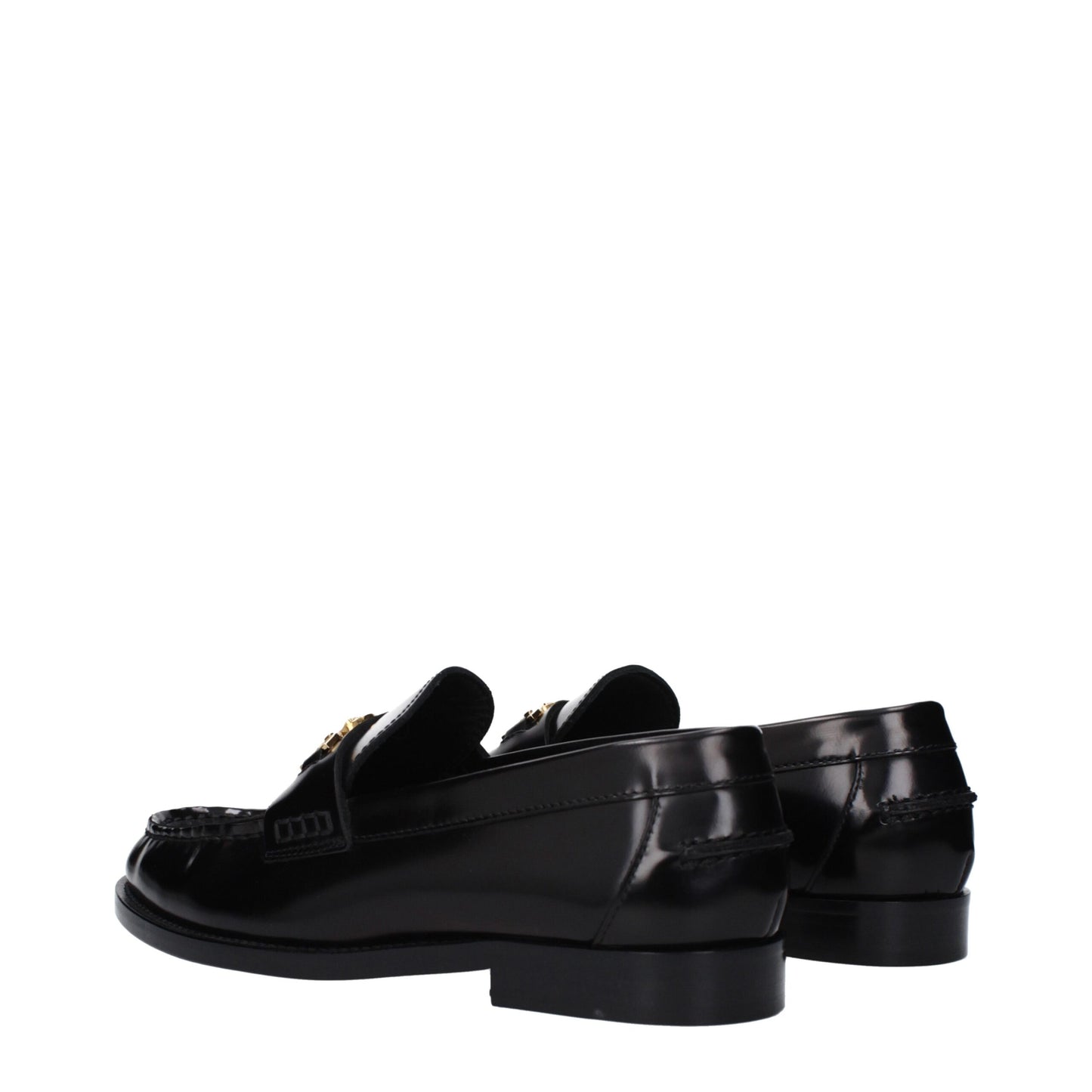 Black Leather Slip-On Loafers