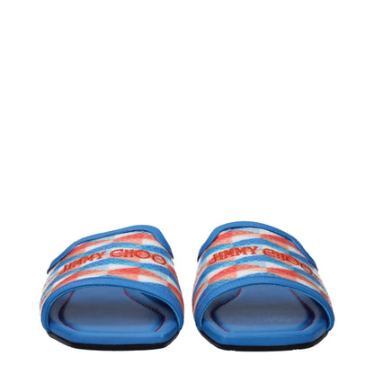 Light Blue Fabric Slippers Sandals