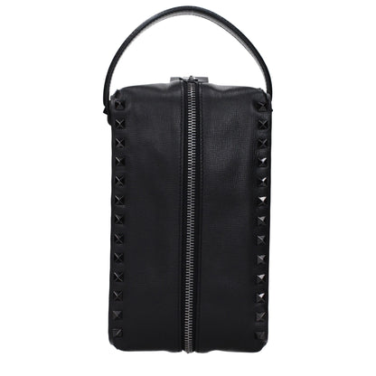 Black Leather Clutch Bags