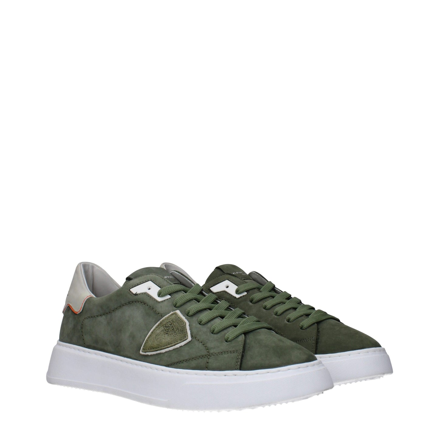 Green Leather Low Tops