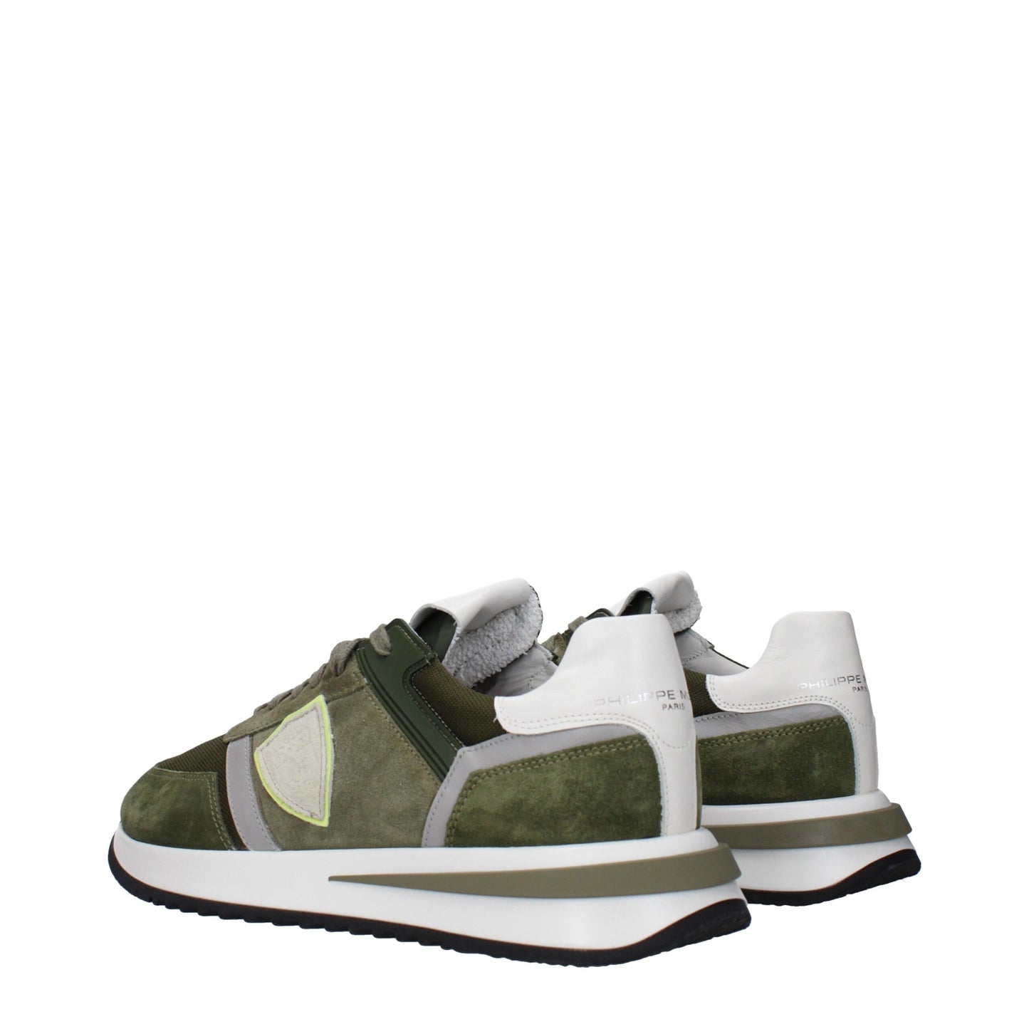 Green Leather Athletic Sneakers