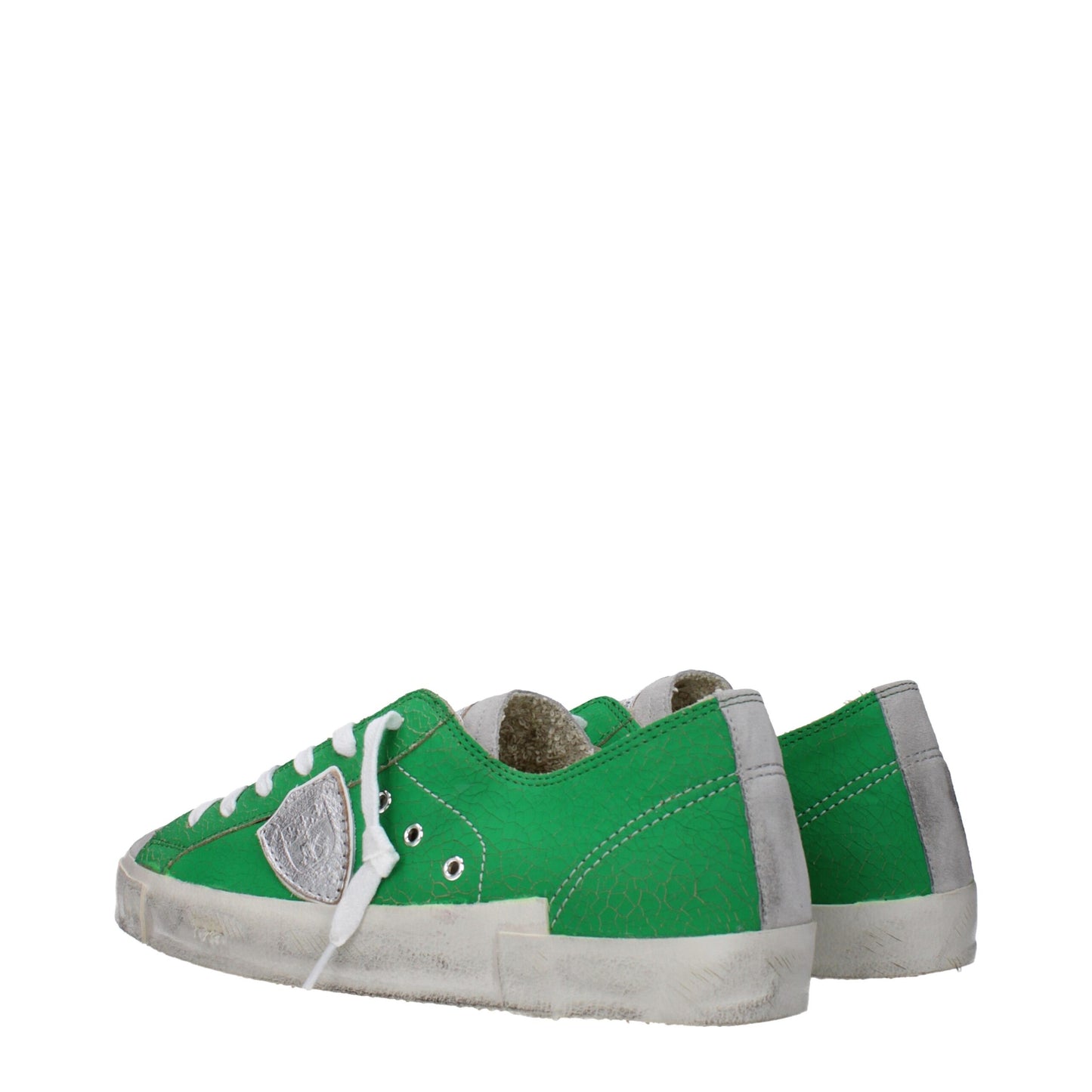 Green Leather Low Tops