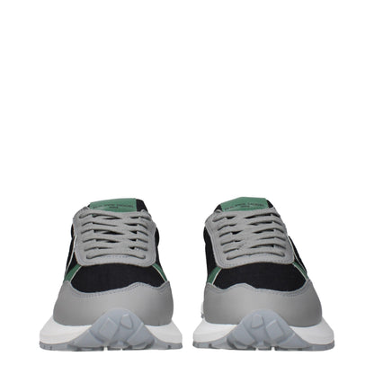 Black Fabric Athletic Sneakers