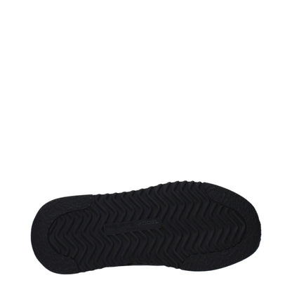 Blue Leather Athletic Sneakers