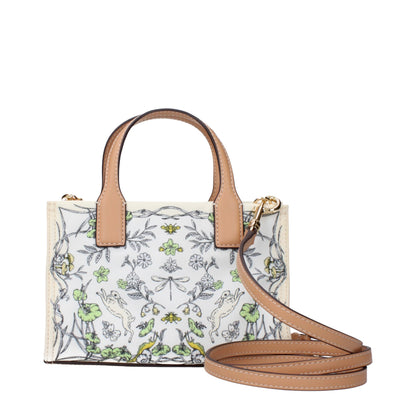 Beige Fabric Handbags