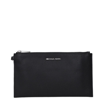 Black Leather Clutch Bags